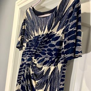 Faux Wrap Modest Midi Sleeve Dress sz 14